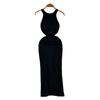 Fashion Sexy Style Sleeveless Knitting Dress Women's Summer Tight Waist Slim Looking Pure Color Stylish Niche Style Beautiful Dress