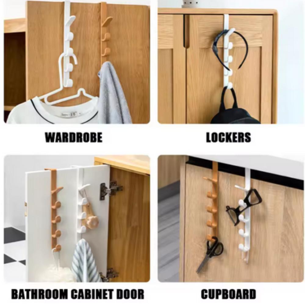 1/2/3/4PCS No Punch Door Hanging Behind Bedroom Door Hanging Strong Coat And Hat Rack Storage Rack Bathroom Clothes Hanger
