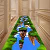 3D Three-dimensional Corridor Long Carpets Grass Stone HALLWAY Rug Can Be Customized Runner Carpet Paved Pastoral Road Stair Mat
