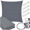 Sail Canopy, Sun Tarpaulin, UV Protection, Awning, Gray, Waterproof, 4x4 M