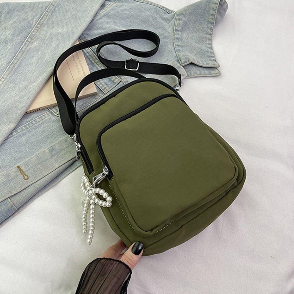 Casual Mini Square Shoulder Bag Waterproof Mobile Phone Pouch Fashion Nylon Crossbody Bag  Travel