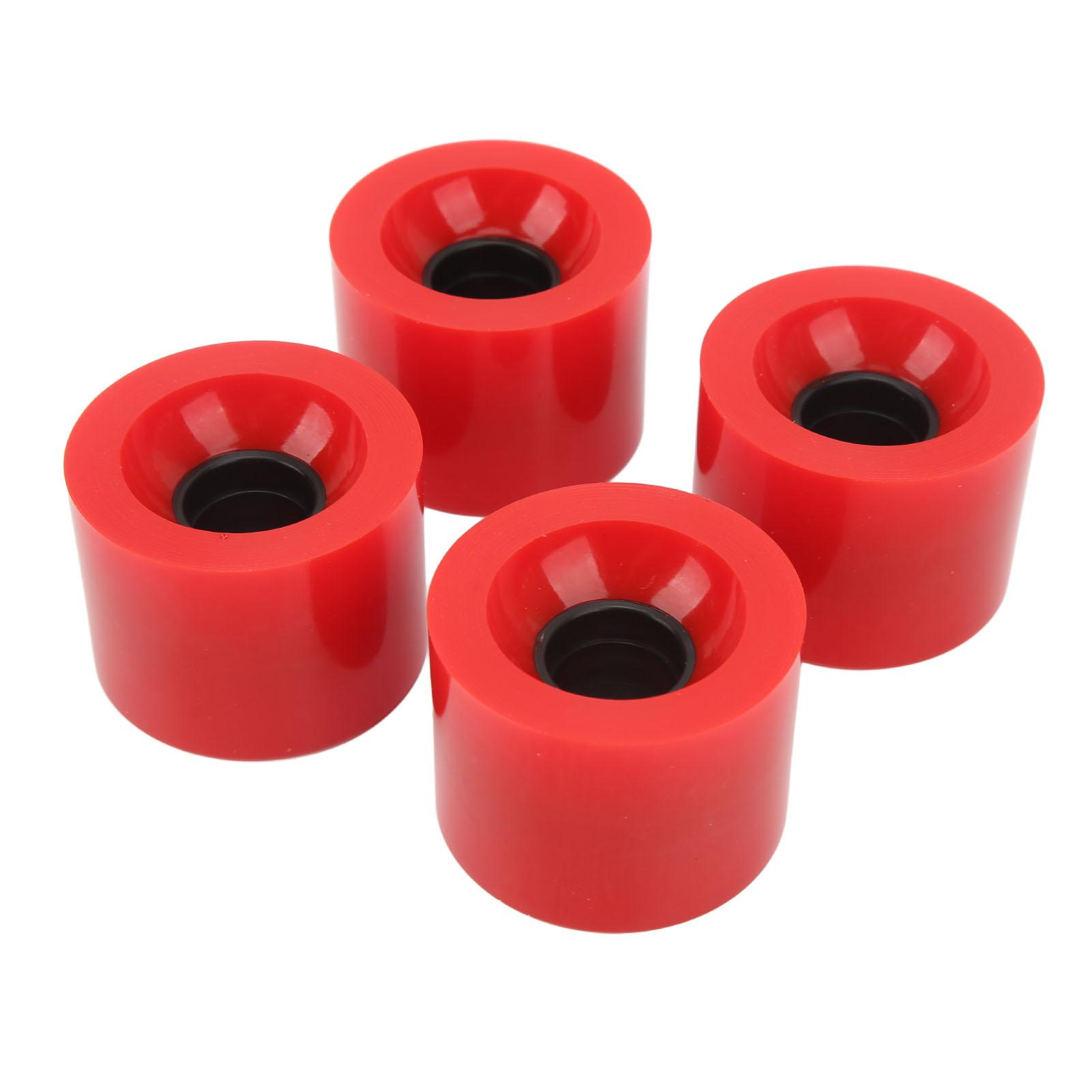 DIYelecs 4 STUKS PU Skateboardwiel Vervanging Geluidsarm Multifunctioneel Land Surfplank Rollen rood