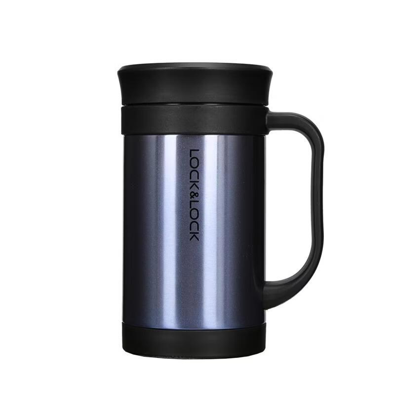 LocknLock Stainless Steel Insulated Office Mug with Handle