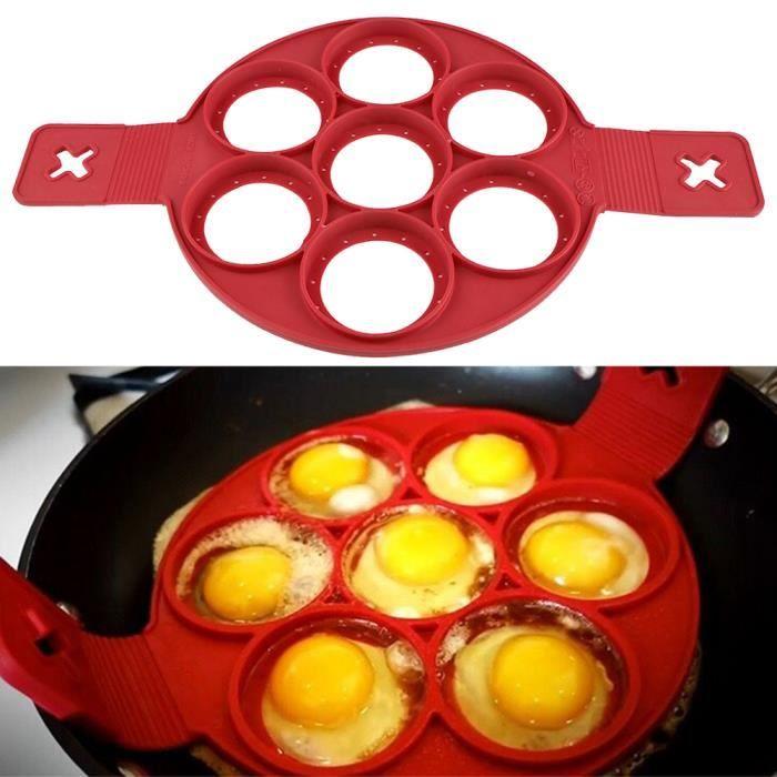 Moules à gâteaux - Magique - Silicone - 7 pièces - Antiadhésif - Rouge