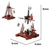 MOC Medieval Military Series Building Blocks Castle Army Roman Soldiers Campsite Tent Pirate Raft Suspension Bridge Bricks Toys