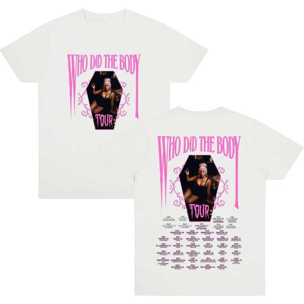 Monaleo Who Did The Body Tour T Shirts Two Side Graphic Clothes Unisex Cotton Comfort Soft Tee Shirt Casual Short Sleeve Top