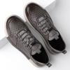 2025 Summer Hole Shoes Men's Lazy Casual Non-slip Cool Leather Shoes Hollow Breathable Tide 2025