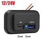 12V/24V In Car USB Charging Socket  Motorhome USB Panel Mobile Charger QC3.0+PD3.0 Fast Charging for RV Bus Touring Car Boats