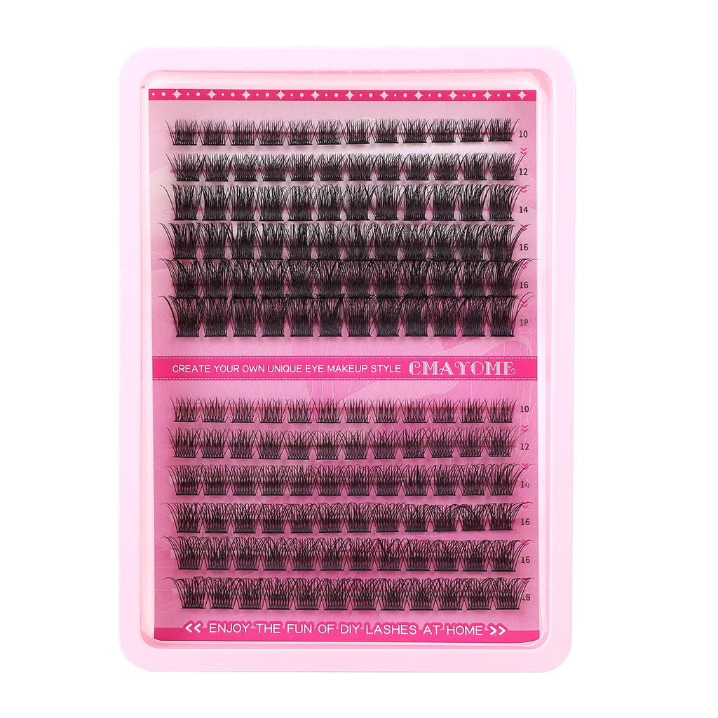 Thick False Eyelashes 10-18Mm Single Tuft Hair With Eyelash Glue Set