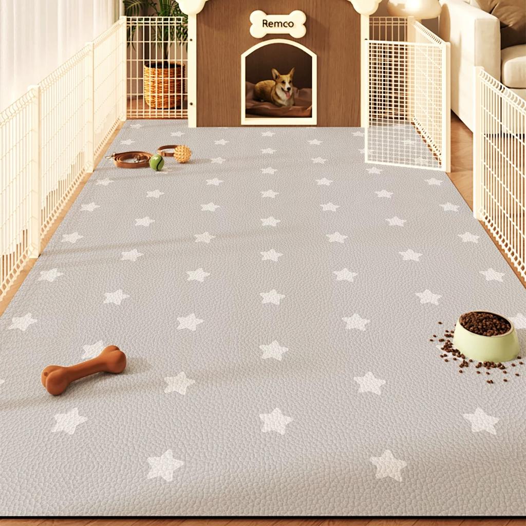 PVC Leather Pet Floor Mats Waterproof Urine-proof Rugs for Cat Dog Carpet Washable Scrubable Easy Clean Rug Enclosure Area Mat