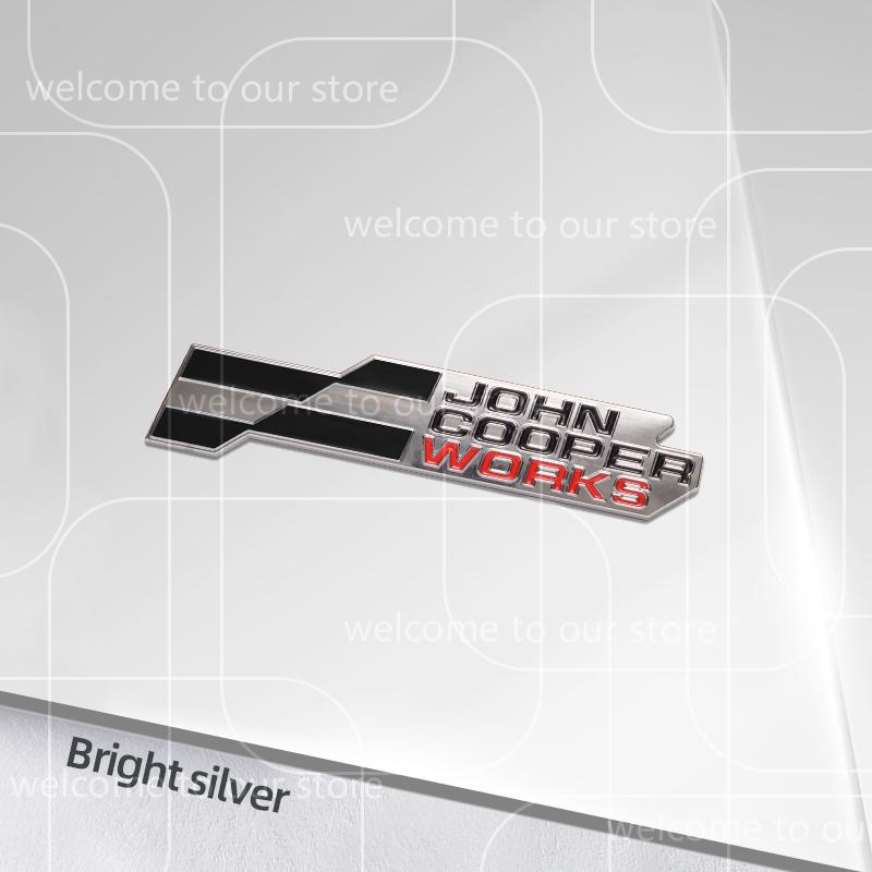 3D New JCW Car Sticker Front Grille Zinc Alloy Emblem For Mini Cooper S U25 J01 J05 Aceman F66 F65 F67 Rear Trunk Badge Decal