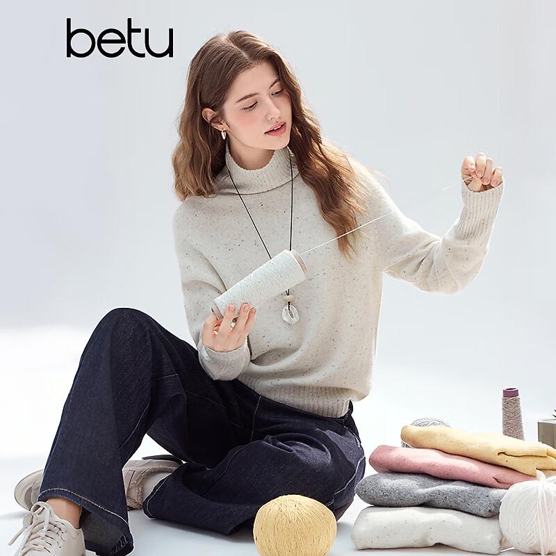 

Betu Women s 100% Merino Wool High-Neck Sweater L