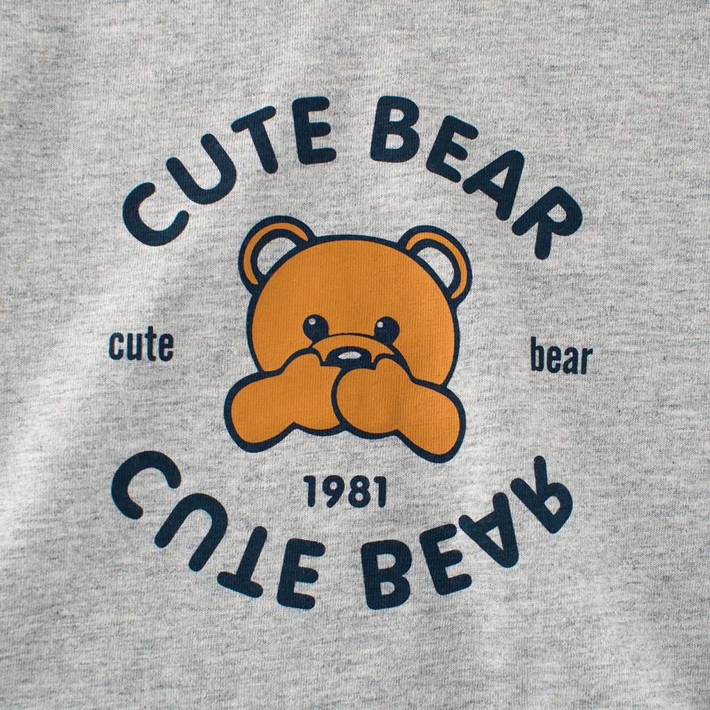 27kids Herbst 2024 Bär Langarm-T-Shirt für Kinder