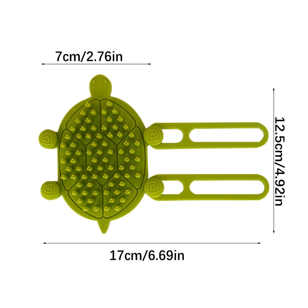 

Cat Face Scratcher Soft Turtle Shaped Pet Corner Massage Interactive Leg Wrap Grooming Tool Pet Rubbing Corner Combs For зелёный