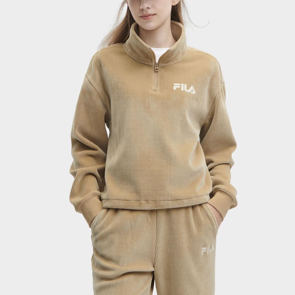 New FILA Sweatshirt Women's Buckwheat Khaki F11W349204F-LK