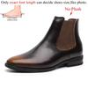 Men Classic Retro Chelsea Boots Genuine Leather High Top Pointed Toe Casual Comfortable Warm Plush Business Ankle Boots