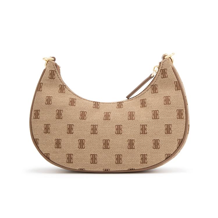 New ELLE Fabric Shoulder Bag Women's Black/Brown/Light Blue E22F1422462