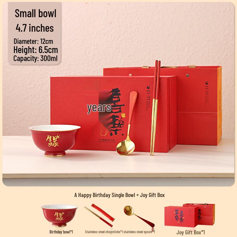 Premium Ceramic Longevity Birthday Bowl