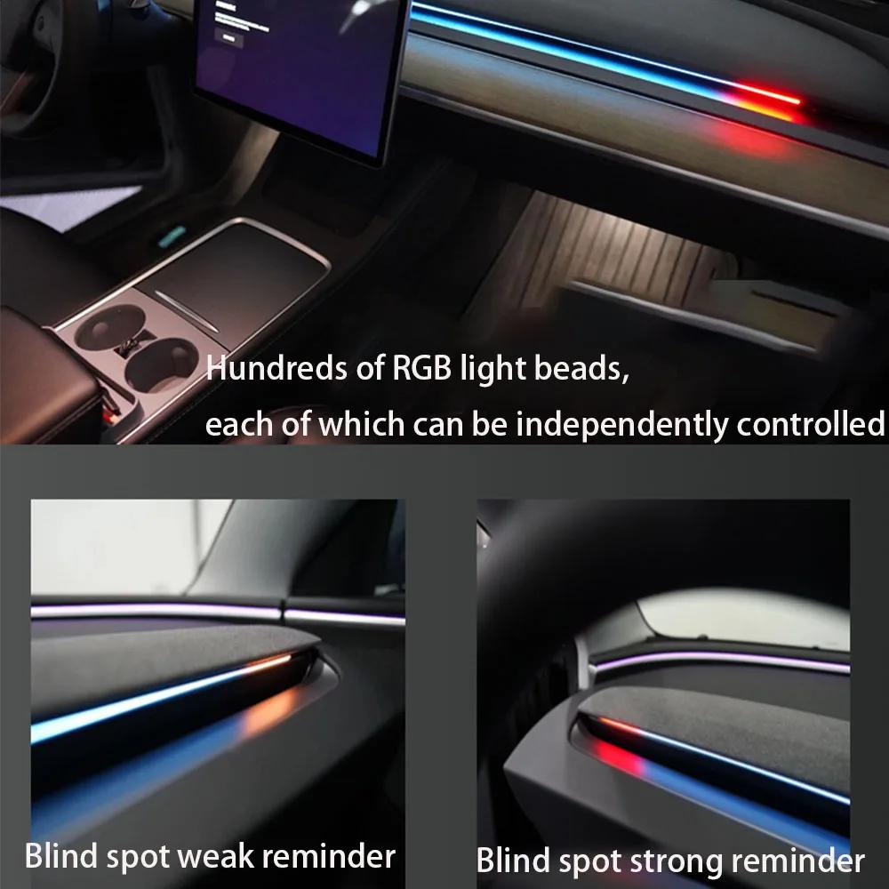 Intelligent Air Vent Ambient Light System Blind Spot Monitoring BSD System for Tesla New Y Juniper Model 3 Highland Model 3 Y