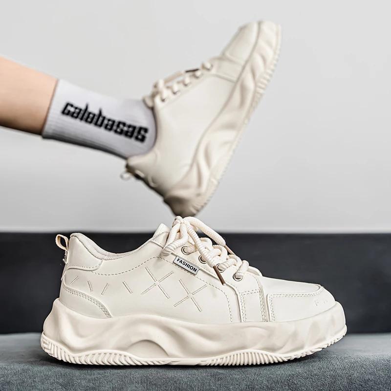 Modisch Trendig und VielseitigDicksölig Höhenerhöhend Lässige Board-Schuhe Neue Herren-Sneaker Atmungsaktiv und Bequem