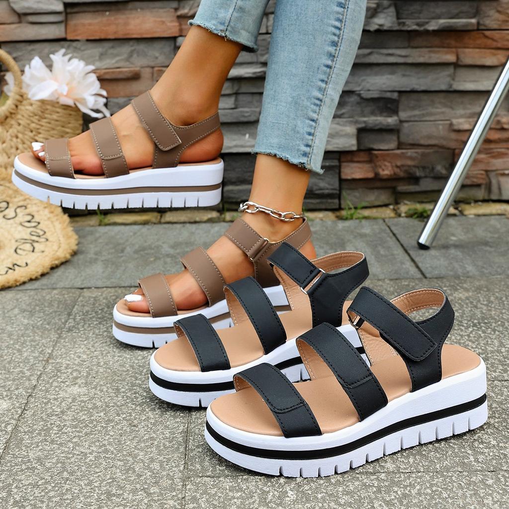 Fashion Fashion New Summer Fashion Outdoor Sandals Punk Beach Wedges Women Shoes Wedge Female Platform Buckle Strap Street Sandals