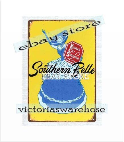 Southern KANSAS CITY SOUTHERN PASSENGER TRAIN metal tin signAluminum 20x30cm（7.8x11.8inch）