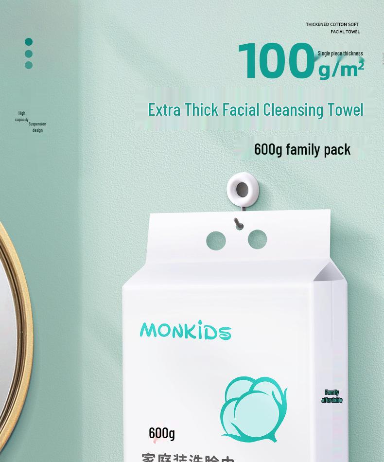 Family Pack: Extra Thick 600g Hanging Disposable Face Towels