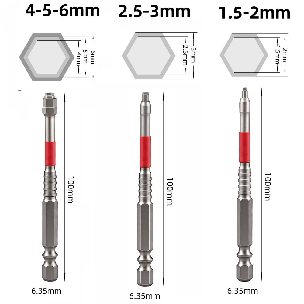 6.35mm Hex Shank Electric Screwdriver Bit Alloy Steel Hex Bit Set Automotive Maintenance