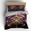 Golden Mandala Art Decor Set Soft Comfortable Duvet Cover Bedding Set Included 1*Duvet Cover & 2*Pillowcases gift