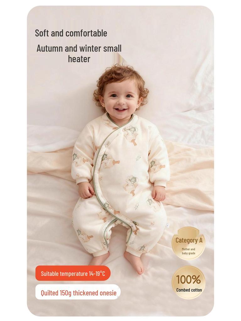 Jingqi Infant Warm Cotton Romper: Cozy Autumn & Winter Outdoor Wear