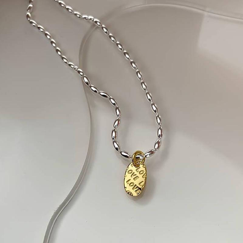 New Love Vintage Olive Beads Chian Necklace For Women Girl Clavicle Choker Sexy Fashion Jewelry Gift Party Collier