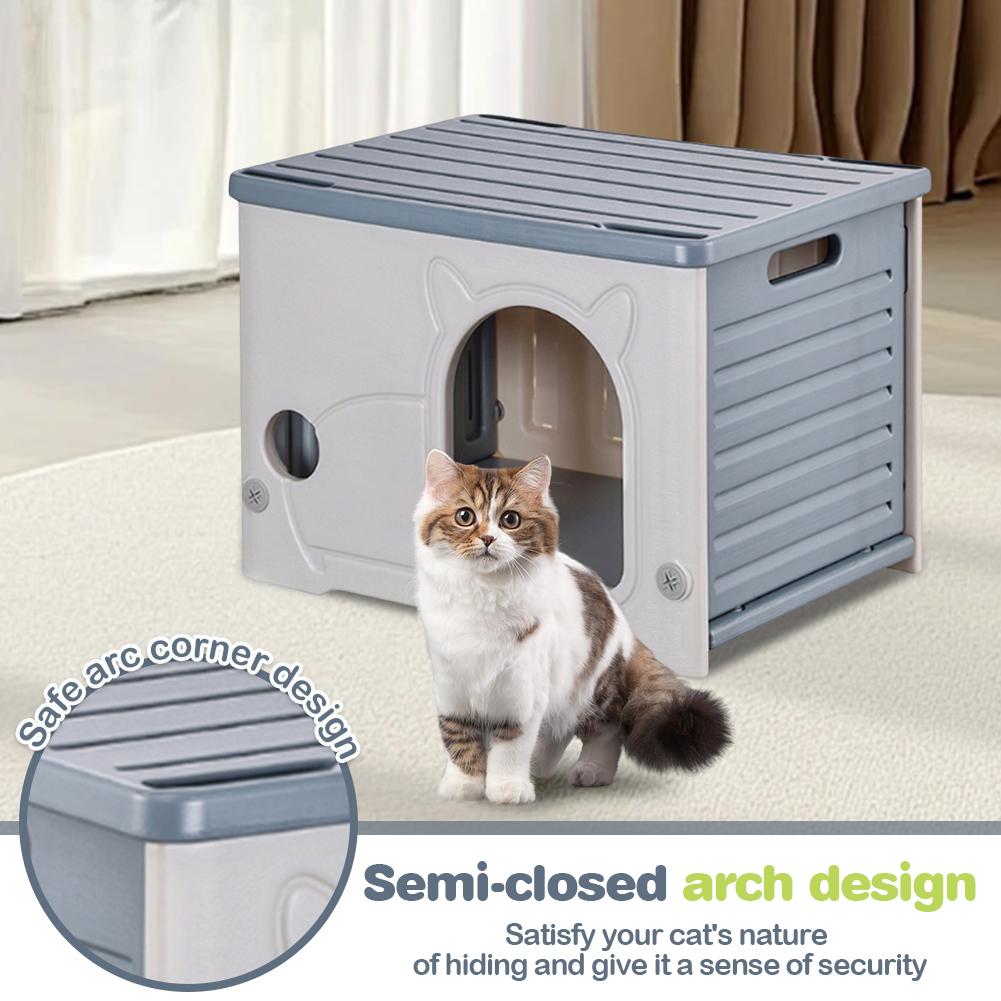 Outdoor Cat House Weatherproof Stray Cats Houses Four Seasons Warm Pet Cave Outdoor Nest Cozy House for Small Pets Supplies