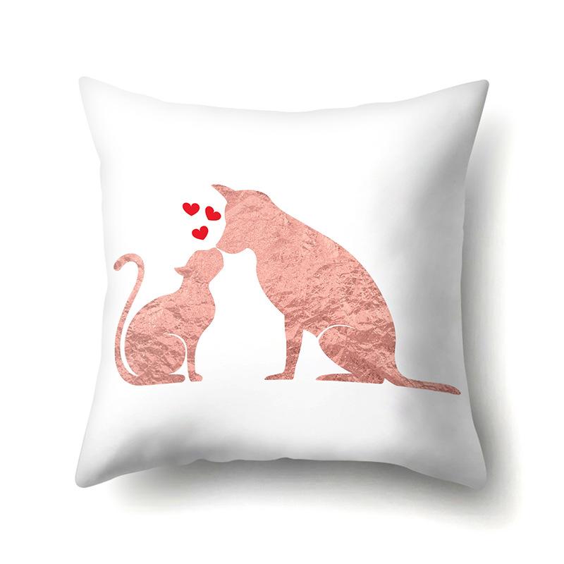 Polyester Pillow Case Automobile Decoration Home Print Pillow Case Automobile Sofa Waist Cushion Cover
