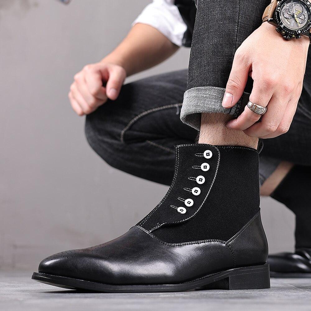 Botas de hombre Otoño Cómoda Suela duradera Zapatos de moda con cordones Para  hombres Botas casuales de cuero Para hombres Diseño Botas para hombres  comprar a buen precio — entrega gratuita, reseñas