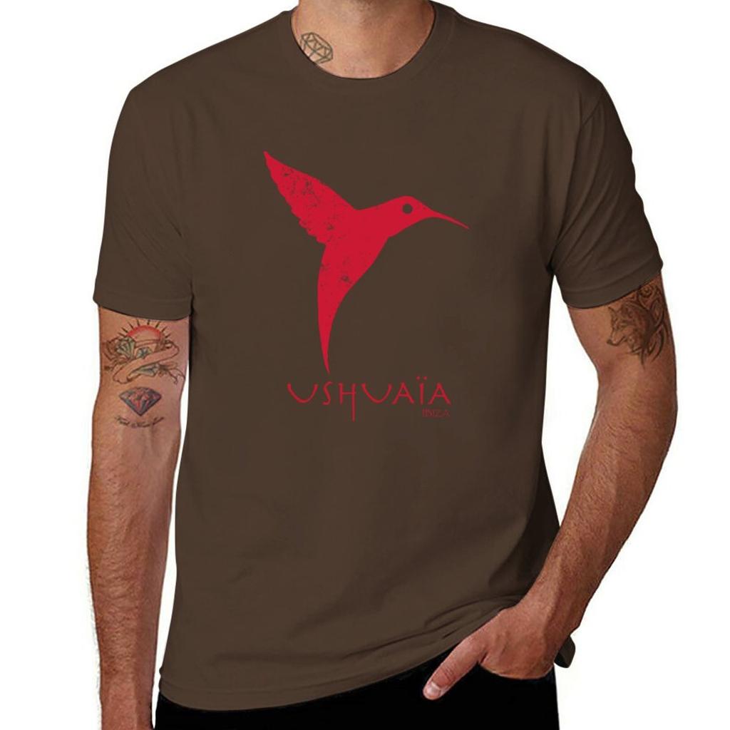 Nuova T-shirt da festa Ushuaia Ibiza maglietta ad asciugatura rapida t-shirt uomo maglietta con stampa animalier per ragazzi abbigliamento vintage T-shirt da uomo in cotone