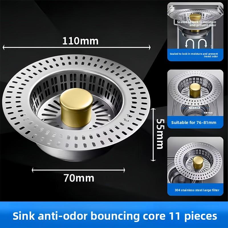 Kitchen Sink Leaky Ball Valve Filter Dishwashing Sink Vegetable Washing Basin Leaky Ball Valve Anti-odor Sink Bouncing Core