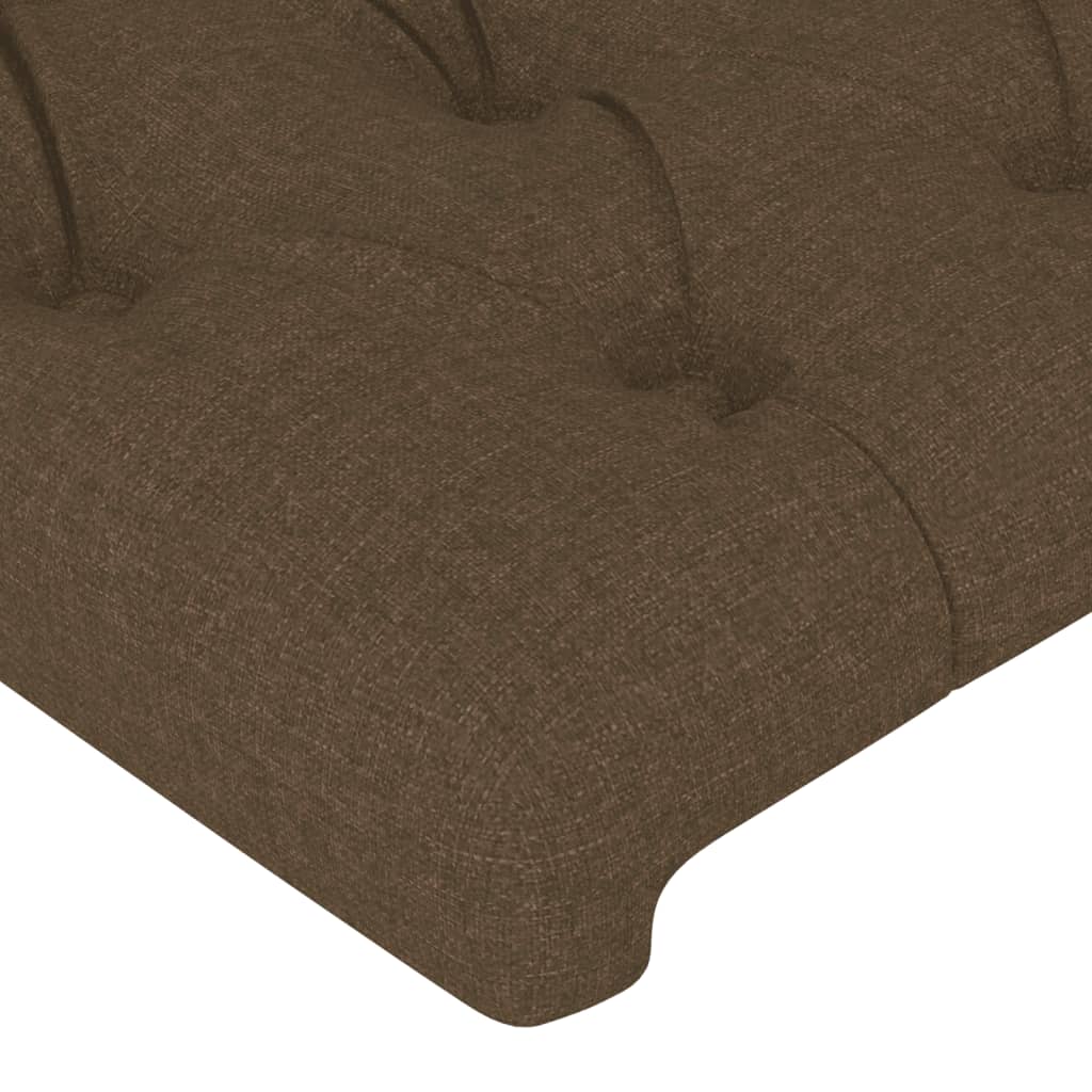 LED Headboard Dark Brown 183x16x78 88 cm Fabric