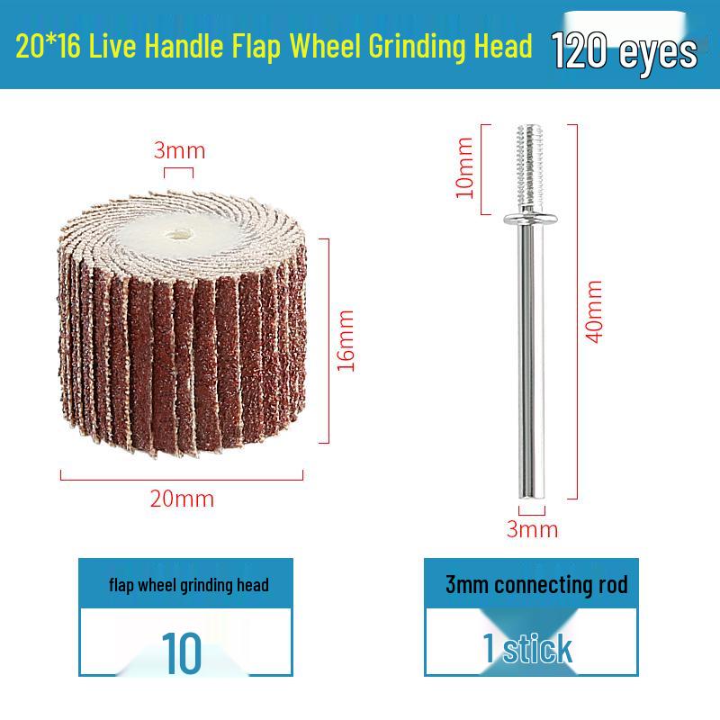 3mm Sandpaper Flap Disc for Metal Grinding, Polishing, and Rust Removal - Electric Grinder Attachment