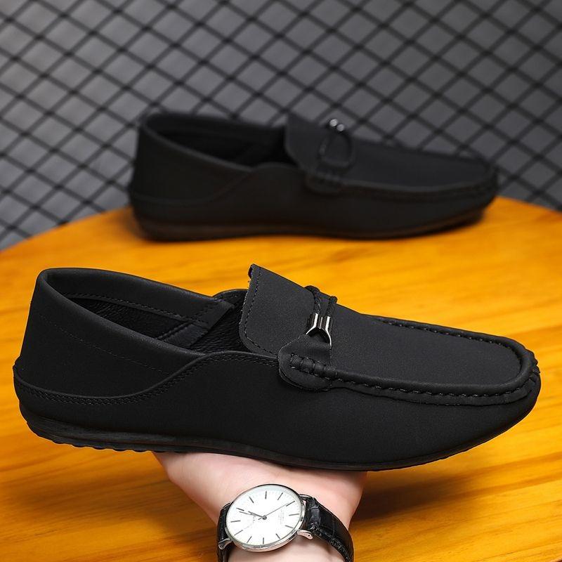 Fashion Round Toe Flat Male Casual Shoe Non Slip Footwear Offer Fashion 2025 In Promotion High Quality Trend Social Men's Leather Shoes
