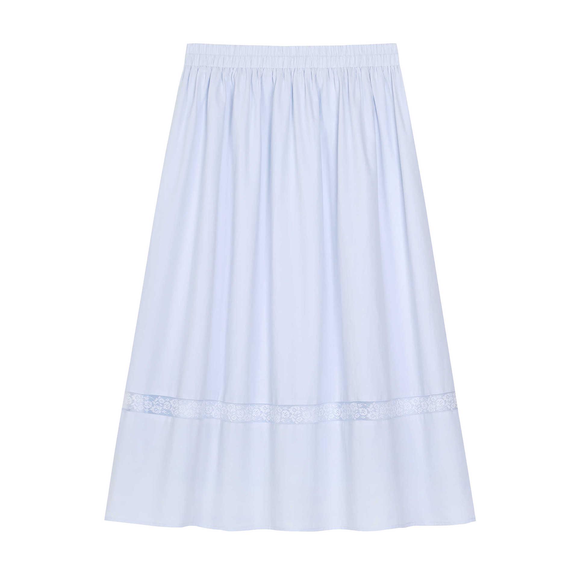 

Elegant Women s Plus Size Lace A-Line Skirt with Elastic Waist, Tummy Control, and Half-Length Design 4XL (suggested 90-100 kg) светло-синий