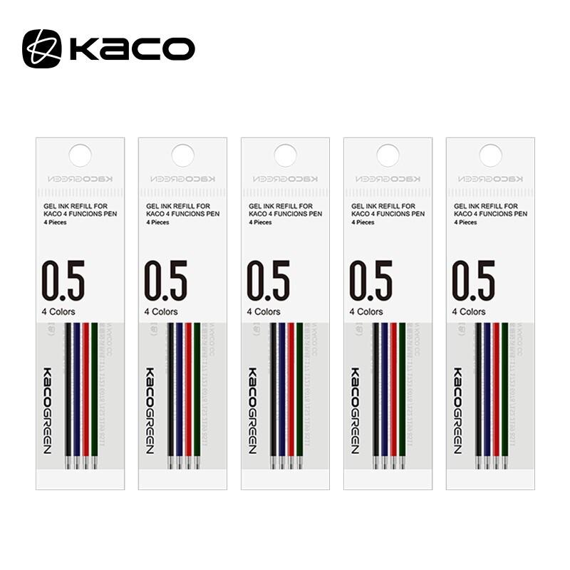 Набор сменных стержней для гелевой ручки KACO K1602, разных цветов