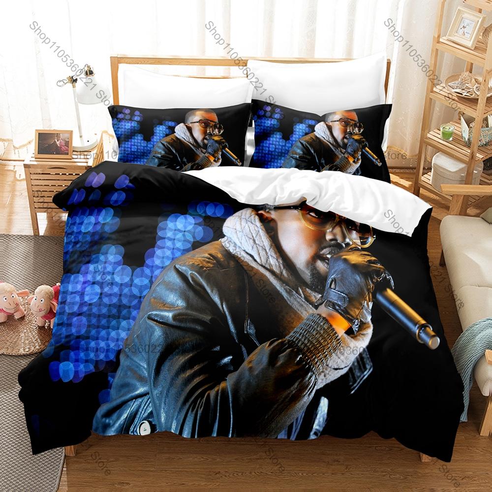 Legendary Hip Hop Rapper Ye Kanye West Graduation Bear Donda Yeezus Album Collage Bedding Set 1 Duvet Cover + 2 Pillowcases