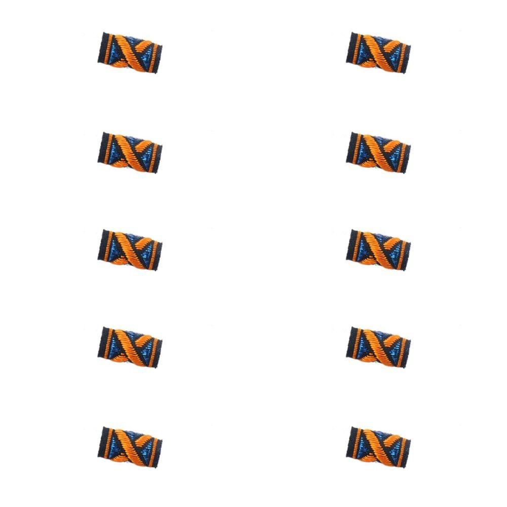 10Pcs/Set Hiphop Fabric Hair Braid Beads Mini Colorful Cloth Dreadlock Beads Clips Cuff   Men/Women