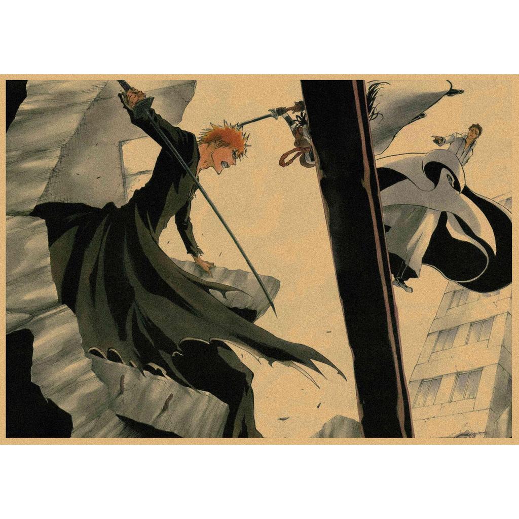 Bleach Anime Retro Kraft Paper Poster Wall Decoration