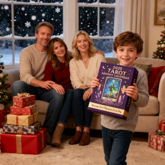 Tarot Advent Calendar 2025 24 Collectible 2D Tarot Card Figures Ornaments Set Christmas Countdown Calendar Mystical Gift for Tarot Lovers Spiritual