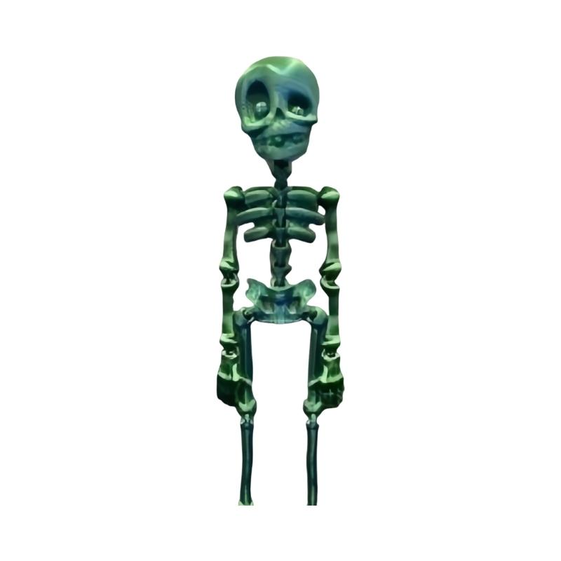 

Poseable Magnetic Skeleton Figure For Fridge Car Office Flexible Joints Detailed Halloween Party Decoration Accessory зелёный