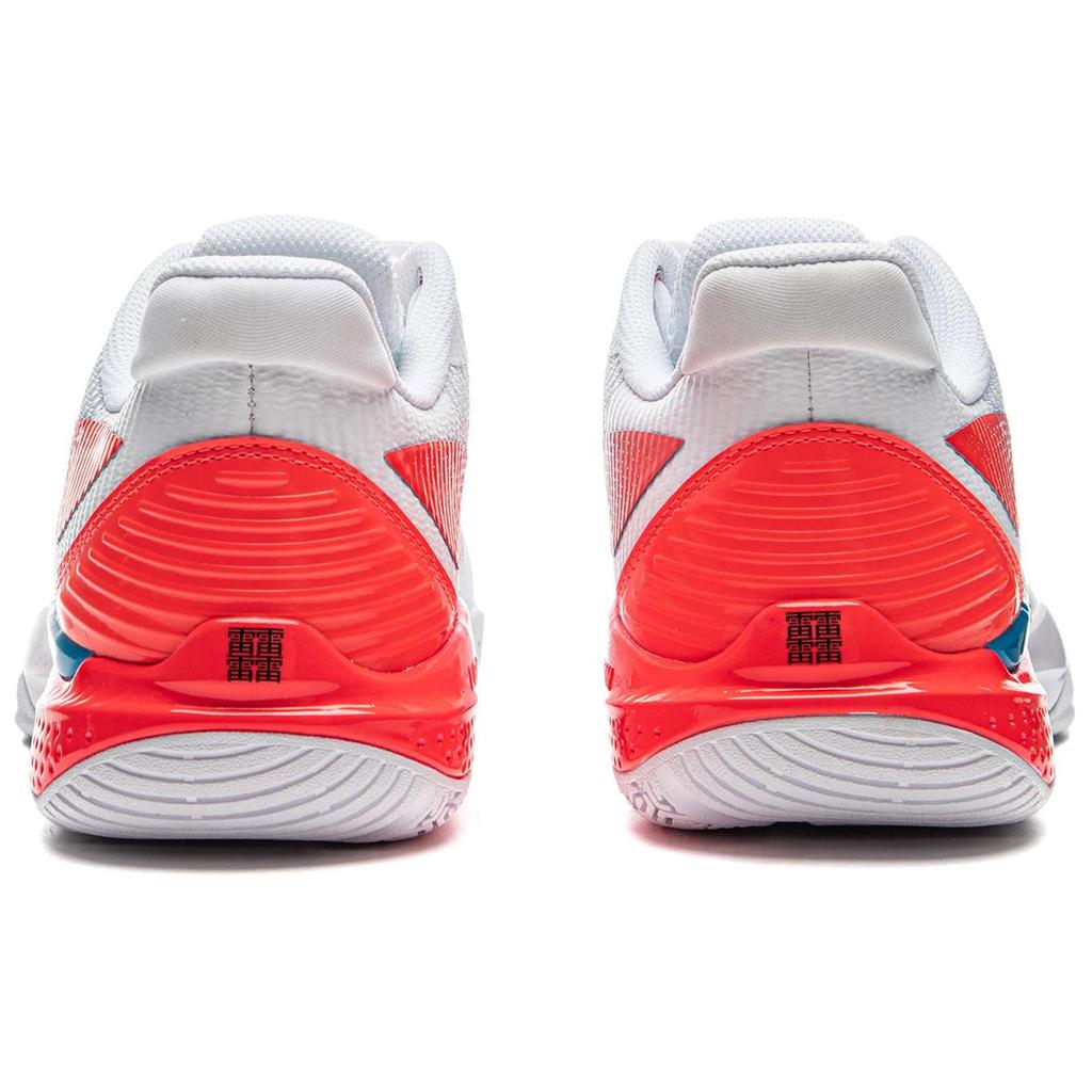 New LiNing Lightweight Rebound Low Top Badminton Shoes Unisex White Red AYZU015-2
