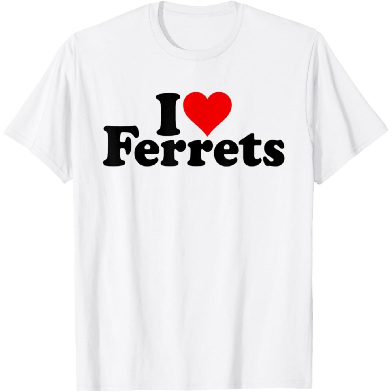 I LOVE HEART FERRETS T-Shirt XXXXXL белый