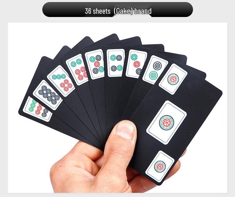 Waterproof Mini PVC Frosted Mahjong Playing Cards