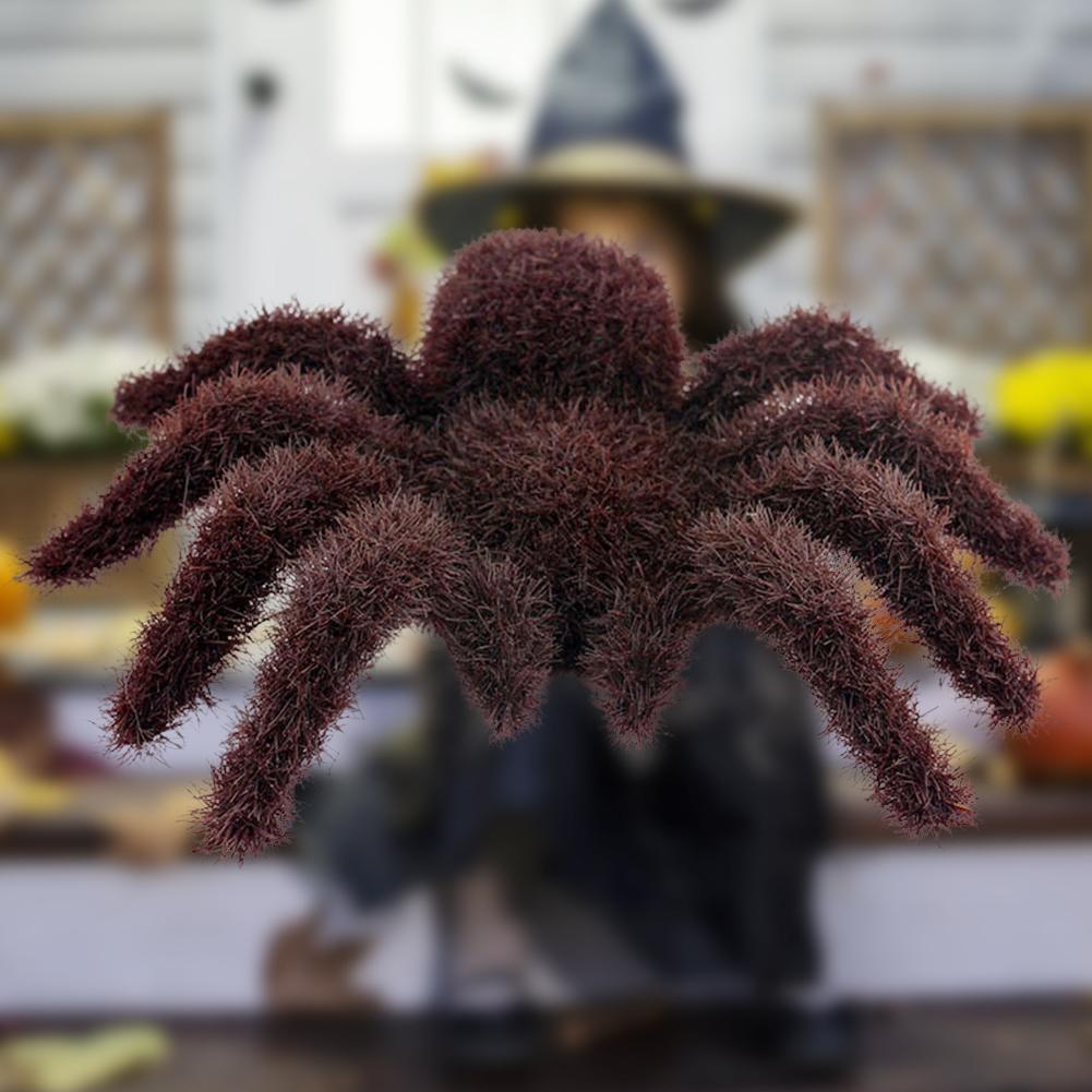 Large Spider Props Creepy Halloween Fake Hairy Spider Realistic Hairy Scary Spider Halloween Spider Toys Outdoor Indoor Decor